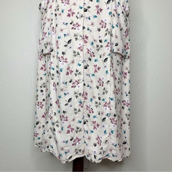 Final Touch Size Medium Button Down Floral Midi Skirt - Picture 4 of 12